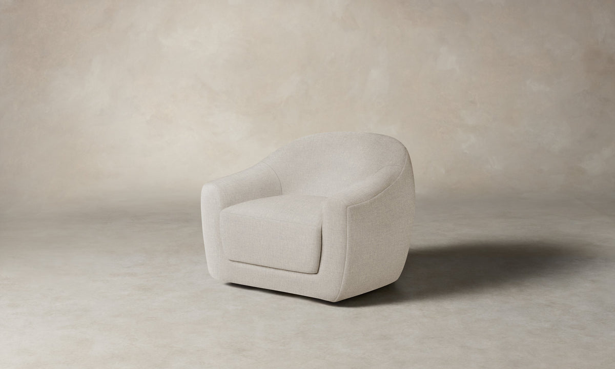 The Oliver Swivel Chair - Heritage Belgian Linen Summit
