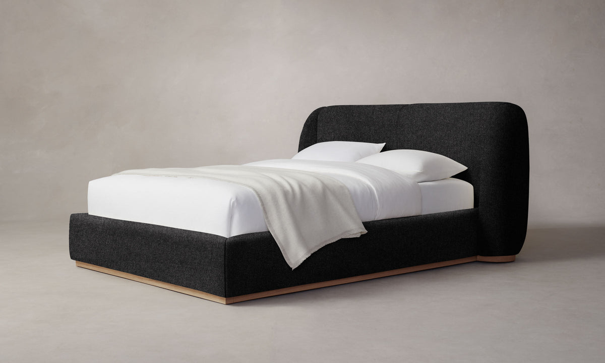 The Smith Bed - Italian Brushed Wool Pepper