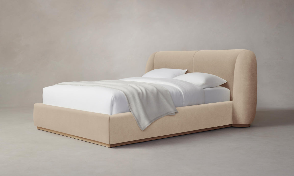 The Smith Bed - Performance Velvet Taupe