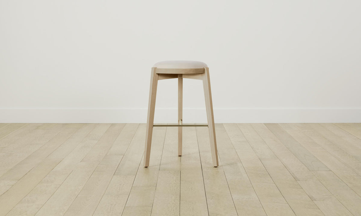 The Stanton Bar & Counter Stool - Nubuck Leather Sail