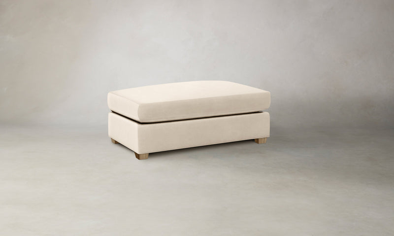 The Sullivan Ottoman - Costa Leather Sesame