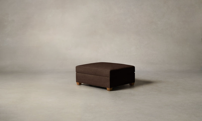 The Sullivan Ottoman - Italian Brushed Wool Cocoa