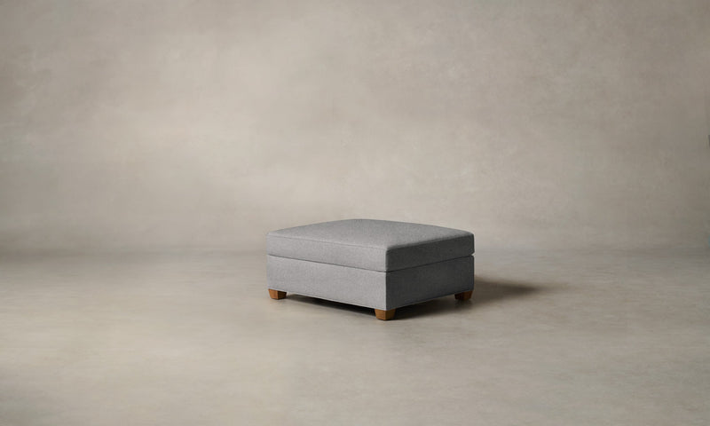 The Sullivan Ottoman - Italian Brushed Wool Moon