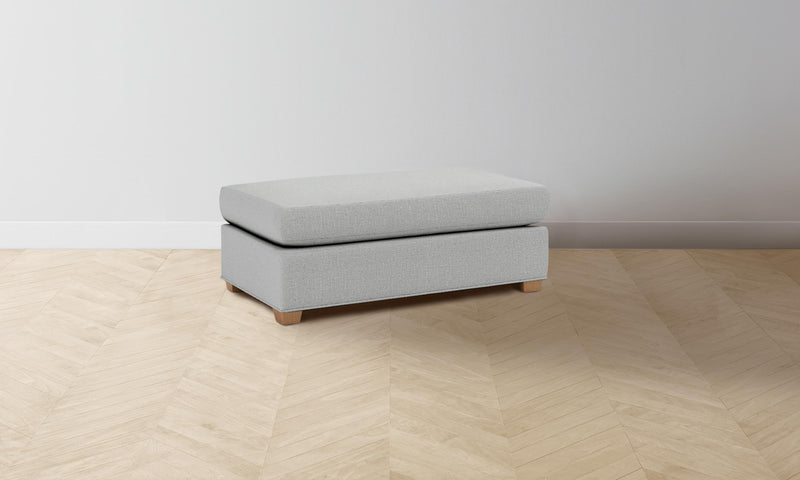 The Sullivan Ottoman - Performance Linen Weave Cloud