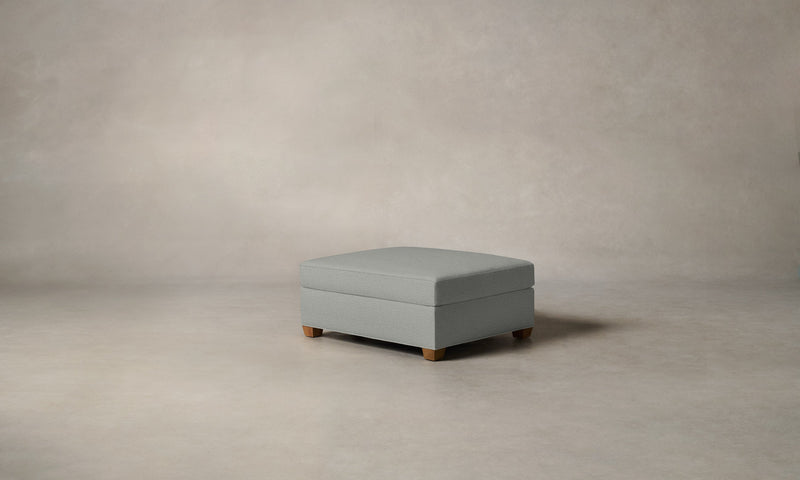 The Sullivan Ottoman - Performance Woven Chenille Rain