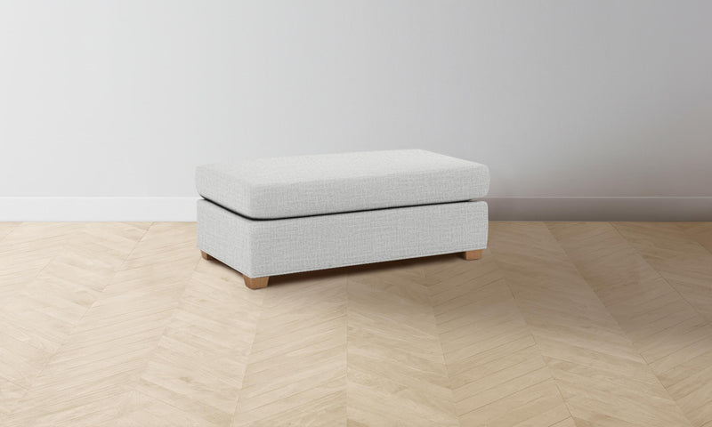 The Sullivan Ottoman - Performance Woven Chenille Steel