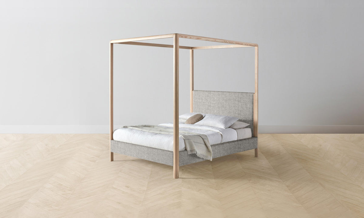 The Thompson Canopy Bed - Heritage Belgian Linen Agate