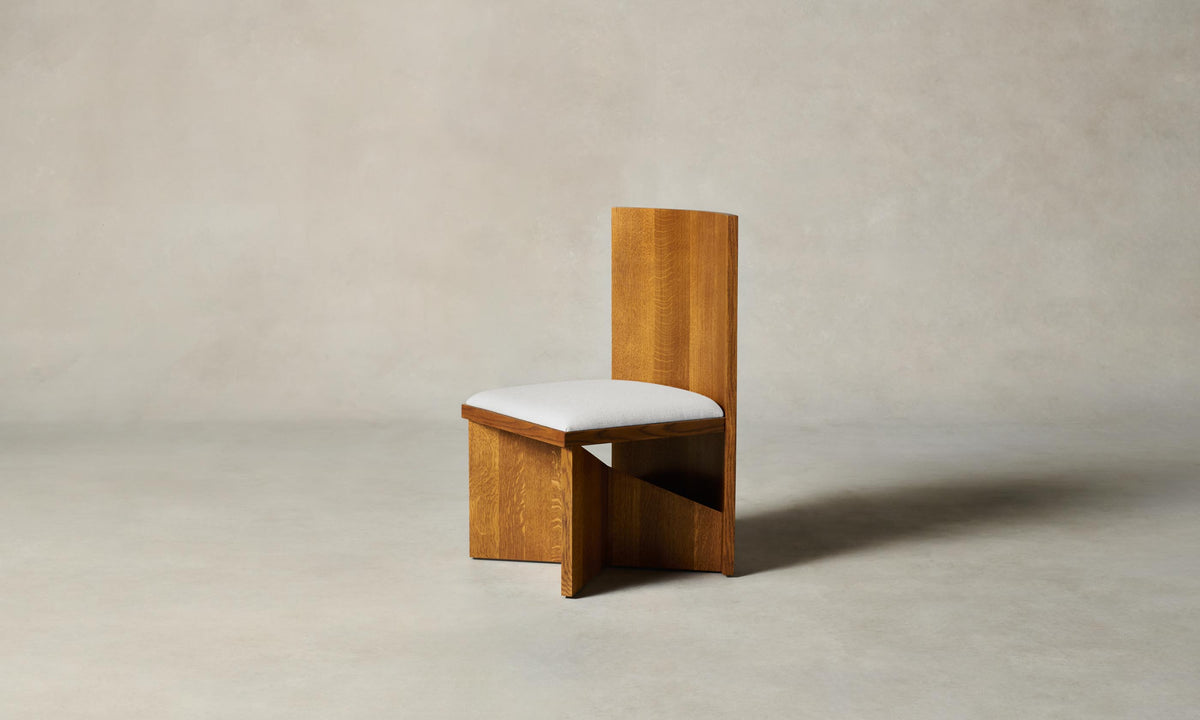 The Venice Chair - Performance Linen Weave Pure White