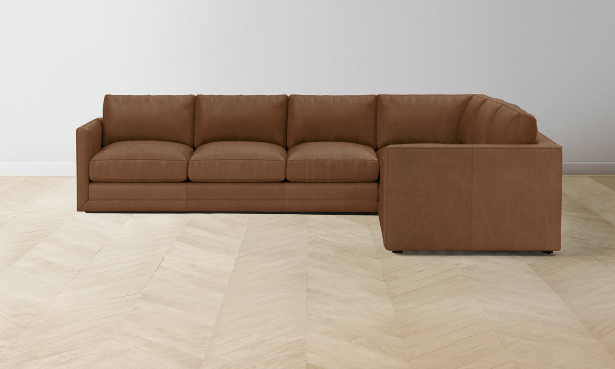 The Warren Sectional - Tuscan Leather Cognac