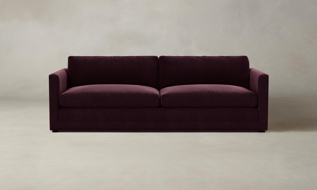 The Warren Sofa - Performance Velvet Merlot