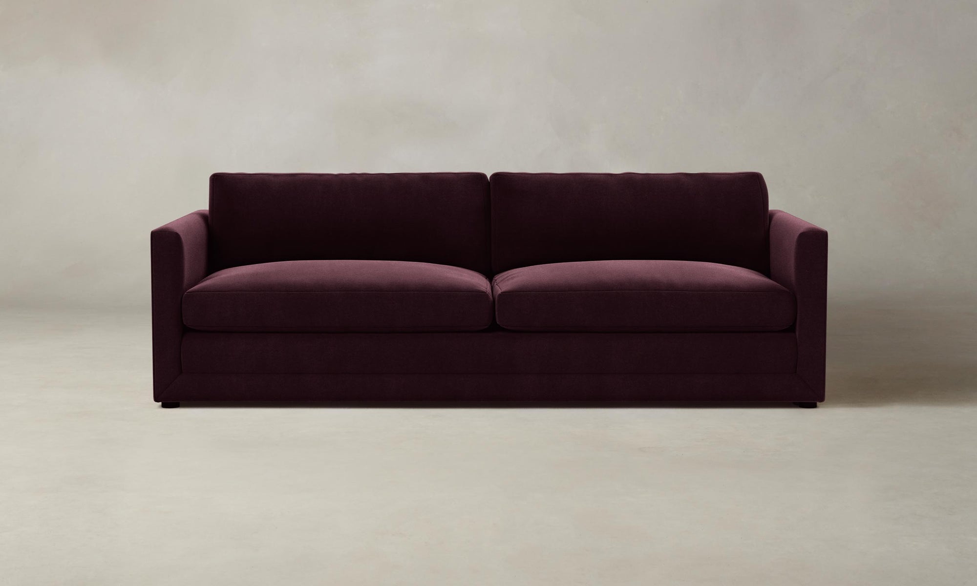 The Warren Sofa - Performance Velvet Merlot