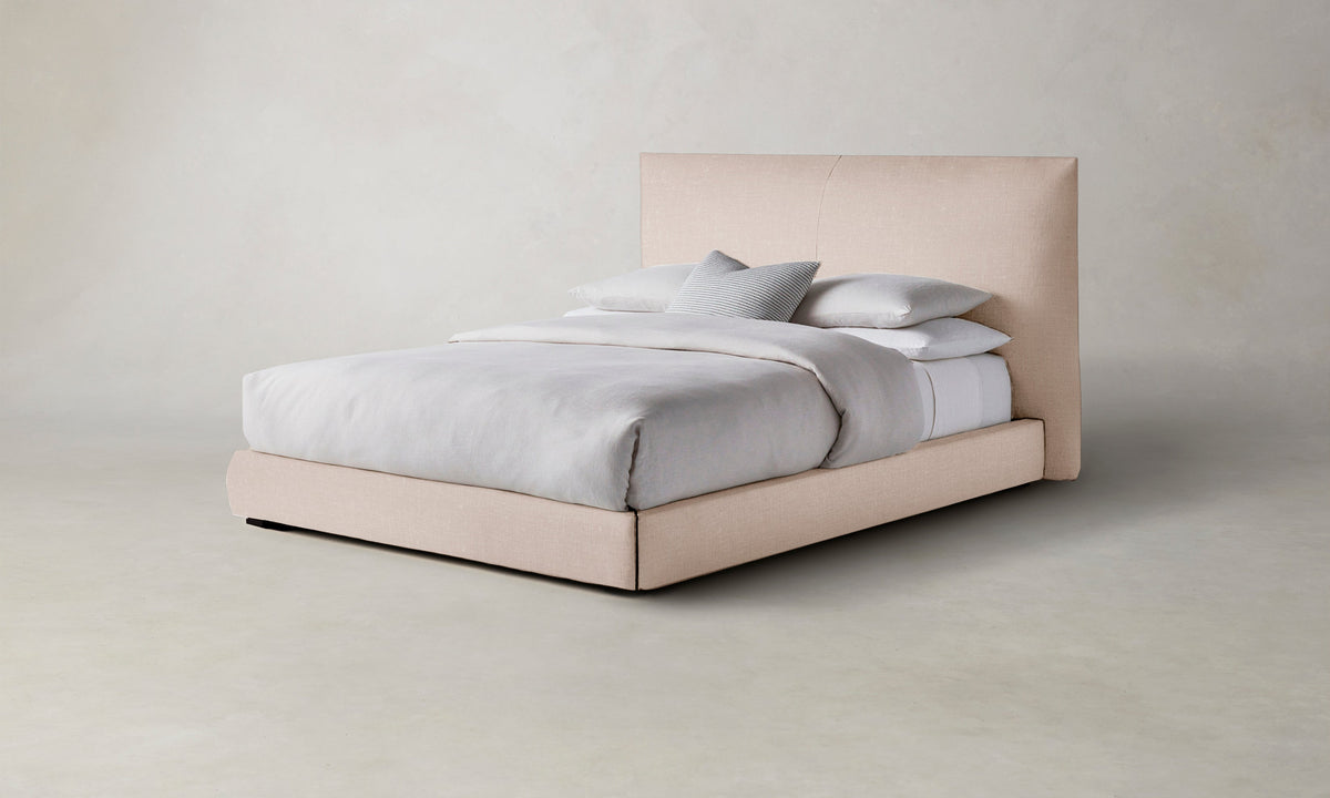 The Wythe Bed - Heritage Belgian Linen Petal