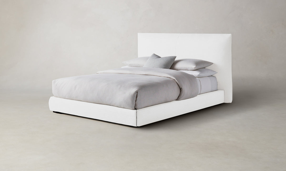 The Wythe Bed - Performance Linen Weave Pure White